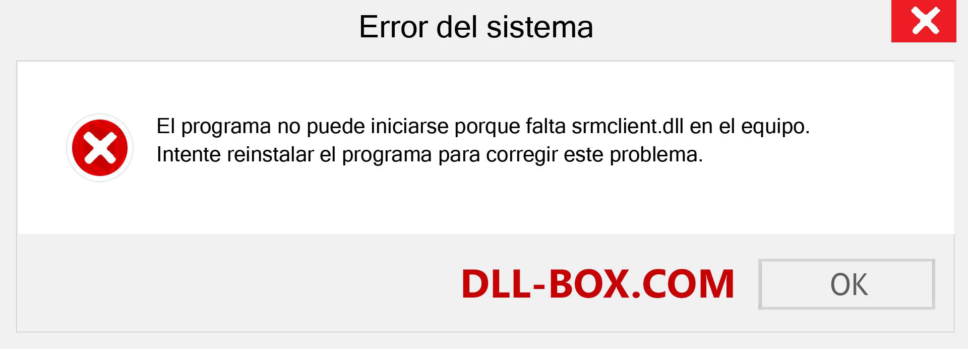 ¿Falta el archivo srmclient.dll ?. Descargar para Windows 7, 8, 10 - Corregir srmclient dll Missing Error en Windows, fotos, imágenes